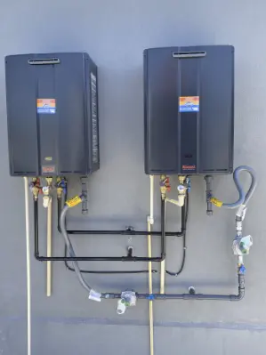 Enjoy endless hot water with a tankless water heating system.