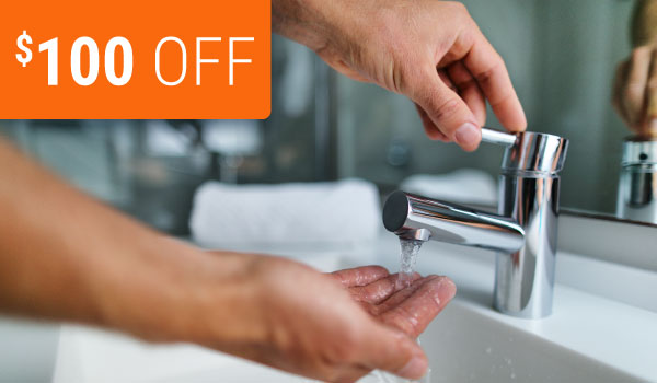 Save $100 on a new water heater installation or replacement!
